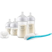 aklow akyoleticaret Natural Response Hoşgeldin Bebek Hediye Seti – 4 Biberon, Ultra Soft Emzik, Biberon Fırçası, Damlatmaz Emzik, Doğal Kavrama, Antikolik Valf, Bpa Içermez, SCD838/11