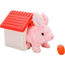 NW NessiWorld 1004250 Peluş Sevimli Tavşan Hareketli Sesli Kulubeli