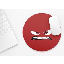 Öfke Karakteri, Ters Yüz - Yuvarlak Mouse Pad, 19,50