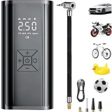 150 Psı Şarjlı Hava Kompresörü 4500MAH | LCD Ekranlı Taşınabilir Lastik Şişirme Hava Pompas