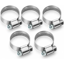 Hortum Kelepçesi [5 Adet] 12X20 mm Vidalı Paslanmaz Çelik Ayarlanabilir Boru Metal Kelepçe Klips