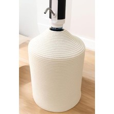 aklow akyoleticaret Flora Damacana Kılıfı Jüt Hasır Görünümlü Krem 50 x 26