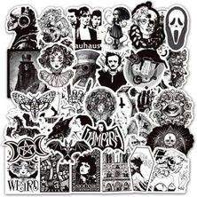 aklow akyoleticaret Gothic Sticker Seti - 45 Sticker - Telefon, Bilgisayar ve Diğer Yüzeylere Uygun