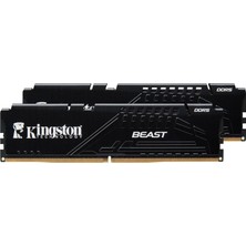 Şanal Kingston Beast 32GB Ddr5 6000MT/S CL36 Dımm Masaüstü Ram Kit (2X16GB) - KF560C36BBE2K2/32TR