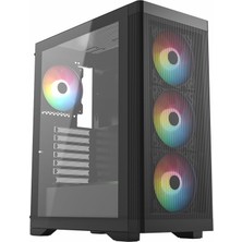Şanal Frisby FC-9480G 600W 80+ Bronze 4X120MM Rgb Fan Temperli Cam Mesh USB 3.0 Atx Mid-Tower Gaming (Oyuncu) Kasa