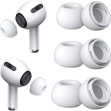 aklow akyoleticaret Airpods Pro ve Pro 2. Nesil Uyumlu, Anc Delikli S-M-L Silikon Yedek Kulaklık Uçları