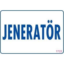 Sora Group Jeneratör Uyarı Levhası 17,5X25 KOD:1722