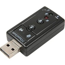 aklow akyoleticaret 7.1 USB Stereo Ses Adaptörü, Harici Ses Kartı, Pc ve Dizüstü Bilgisayar Için 3D USB Ses Adaptörü