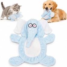 Kedi Köpek Oyuncağı Sesli Hışırtılı Peluş Fil, Isırınca Öten Kafa, Hışırtı Sesli Gö