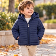 Tace Kids Kapüşonlu Kapitone Şişme Mont Içi Polar Astarlı