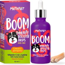 Köpek Bağışıklık Vitamin Damlası C Vitamini L-Lizin 50 ml