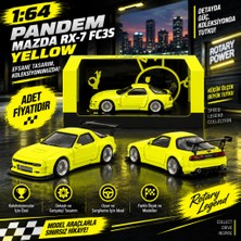 NW NessiWorld 1/64 Pandem Mazda Rx-7 FC3S Yellow (Adet Fiyatıdır)