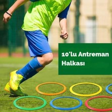 aklow akyoleticaret Çeviklik Antrenman Halkası Seti 10 Renkli 12 Bağlantılı Çocuk ve Yetişkin Egzersiz Ekipmanı Futbol Hız Koordinasyon Kondisyon Spor Aksesuarı