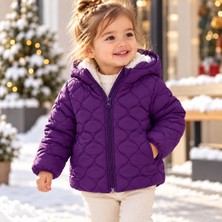 Tace Kids Kapüşonlu Kapitone Şişme Mont Içi Polar Astarlı