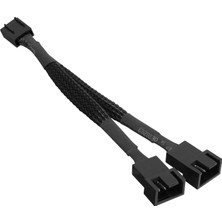 Şanal S-Link SLX-F201 2to1 2*male 4pin+1*female 4pin 10CM Örgülü 240MM Cpu Fan Birleştirme Kablosu