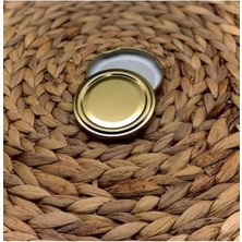 aklow akyoleticaret Metal Gold Konserve Kavanoz Kapağı 63 mm - 100 Adet Gold