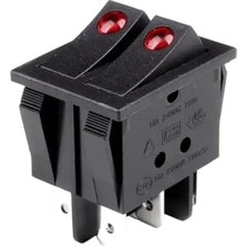 aklow akyoleticaret IC-102 Ikili Nokta Işıklı Anahtar On-Off 6p