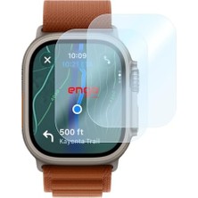 aklow akyoleticaret Saat; Apple Watch Ultra 3 49 mm ile Uyumlu Ekran Koruyucu Çizilmeye Dayanıklı Akıllı Koruması, 9h Temperli Kırılmaz Esnek Nano Cam, Hd Şeffaf 2 Adet