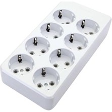 aklow akyoleticaret 8'li Kablosuz Grup Priz – Topraklı Klemensli, 16A 250V, 2p+N, Yerli Üretim, Kablosuz Uzatma Priz (Ürün Kodu: 980100)