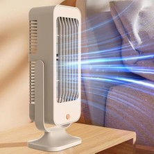 aklow akyoleticaret Vantilatör; Masaüstü Mini Kule, Çift Türbinli Güçlü Soğutma Teknolojisi, Açı Ayarlı ve 3 Kademe Rüzgar Hızlı Şarjlı Taşınabilir Masa Fanı, Sessiz Çalışan Çok Yönlü Kişisel Soğutucu
