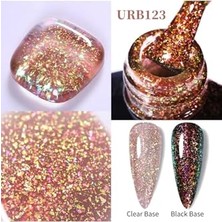 aklow akyoleticaret Flakes Rubber Base Kalıcı Oje 7 ml URB123 4400