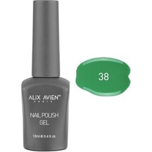 aklow akyoleticaret 38 Numaralı Koyu Yeşil Uv Kalıcı Jel Oje, 12 ml