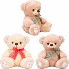 NW NessiWorld 1001522 Peluş Ayı Oturan Kurdeleli Kalpli 42 Cö 2A   (Adet Fiyatıdır)