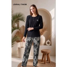 Over Sleep by Poleren Uzun Kollu Kadın Pijama Takımı