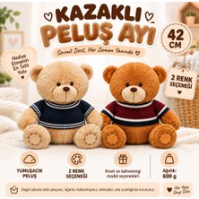 NW NessiWorld 2001008PELUŞ Ayı Oturan Kazaklı 42 cm (Adet Fiyatıdır)