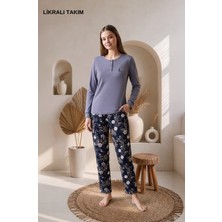 Over Sleep by Poleren Uzun Kollu Kadın Pijama Takımı