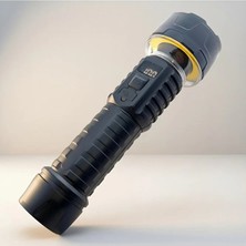 Mustran 8 Modlu 7 Led'li 3 Işık Renkıi Güçlü Işıklı El Feneri Halka Işıklı Dijital Göstergeli Sos Tripod Uyumlu