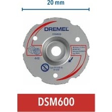 aklow akyoleticaret DSM20 Kompakt Testere ile Uyumlu Ahşap ve Yumuşak Malzemede Çok Amaçlı Karbit Bitişik Kesme Diski (DSM600)