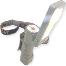 Mustran Şarjlı El Feneri Kafa Lambası Manyetik 180° Döner Cob LED Gün Işığı Beyaz