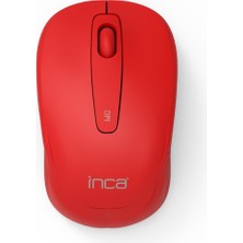 Şanal Inca IWM-331RK Silent Wireless Sessiz Mouse - Kırmızı Hassas Optik Sensör 800 1600 Dpi Çalışma Menzili 10 Metre Düşük Enerji Kullanımı Uzun Pil Ömrü