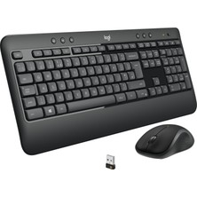 Şanal Logitech MK540 Kablosuz Klavye ve Mouse Seti, Unifying USB Alıcı, 10 M Kullanım Mesafesi, Sıvı Dökülmesine Dayanıklı, Ayarlanabilir Yükseklik, Siyah