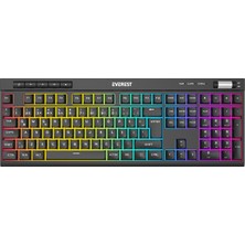 Şanal Everest Kb-68 Shin Siyah Aydınlatmalı Rainbow Q Membrane Gaming Oyuncu Klavye