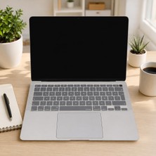 Şanal Mcstorey Türkçe Q Klavye Koruyucu MacBook Air 13 A1932 A2179 A2337 M1 Uyumlu | Uk Iso Ters L Enter | Ultra Ince Silikon Keyboard Cover Şeffaf