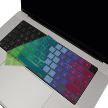 Şanal Mcstorey MacBook Türkçe Q Klavye Koruyucu Pembe Yeşil M1-M5 | A2681 A3113 A3240 A3449 A2442 A3426 A3434 A2485 A3429 | Air Pro Neo 13 | Silikon Keyboard Cover Touch Id