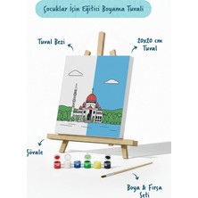 Tabdiko Kırmızı Kubbeli Cami Şövaleli Boya Seti 20X20