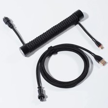 Şanal Gravastar Sarmal Aviator USB To Type-C Mekanik Klavye Uyumlu Oyuncu Kablosu, 1.85M, Siyah