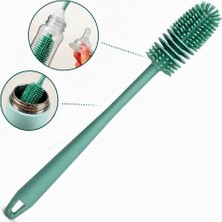 aklow akyoleticaret Ivory 33 cm Silikon Biberon ve Şişe Temizleme Fırçası – Uzun Saplı 360° Temizlik, Esnek ve Dayanıklı Silikon – Biberon, Termos, Bardak ve Şişe Için – Asorti Renk