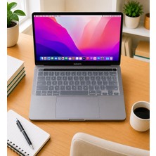 Şanal Mcstorey MacBook Pro Klavye Koruyucu Us Amerikan Düz Enter – Touch Bar Uyumlu – 13 Inç A2251 A2289 A2338 (M1/m2) – 16 Inç A2141 – Ultra Ince Şeffaf