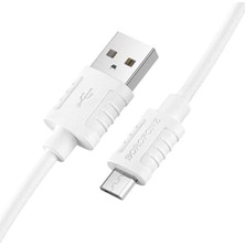 aklow akyoleticaret 2.4A Hızlı Şarj ve Veri Kablosu, 1m Gıda Sınıfı Silikon, USB - Micro Usb, Yumuşak ve Dayanıklı Esnek Tasarım, Düğümlenme Önleyici, BX52
