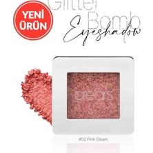 aklow akyoleticaret Mücevher Parlaklığında Yoğun Pigmentli Tekli Far Glitter Bomb Eyeshadow 02 Pink Gleam
