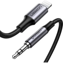 Şanal Ugreen Mfi Lightning To 3.5mm Örgülü Ses Kablosu 1 Metre