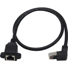 Şanal Lunatic 7747 RJ45 Dişi Erkek Uzatma 1.5m Dirsek Köşeli 90 Derece Panel Tipi Cat6 Montaj Kablosu(1.5 Metre)