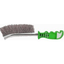 aklow akyoleticaret Tel Fırça Plastik, Kir Pas Temizleme, Saplı Paslanmaz Telli, Fırçası 23.5 cm