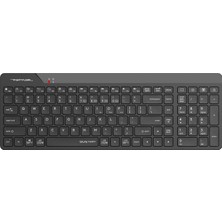 Şanal A4 Tech FBK23 As Bluetooth+2.4ghz Kablosuz Q Türkçe Fn-Multimedya Sessiz Ultra Ince Özellikli Emoji Tuşlu ve Uyku Engelle Modlu Siyah Klavye