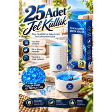 Tasarım Evi 25 Adet Tek Kullanımlık Kül Tablası Kokusuz Taşınabilir Pratik Jel Küllük Seti Ofis Kafe Ev