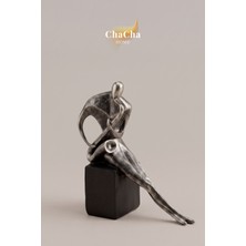ChaCha Home Reflection | Soyut Jazz Sanatçısı Dekoratif Biblo - Modern Masaüstü Obje - Ev Ofis Hediyesi 22X21 cm